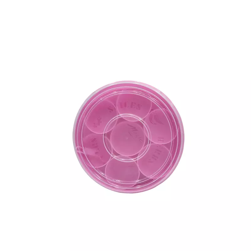 7 Section Multipurpose Plastic Round Masala Box with Spoon