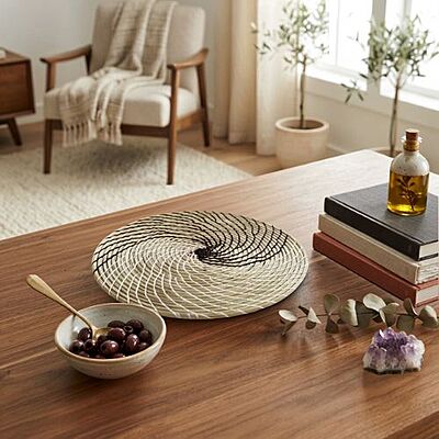 Black & White Moonj Trivet