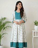 4 XL Cotton Umbrella White Green