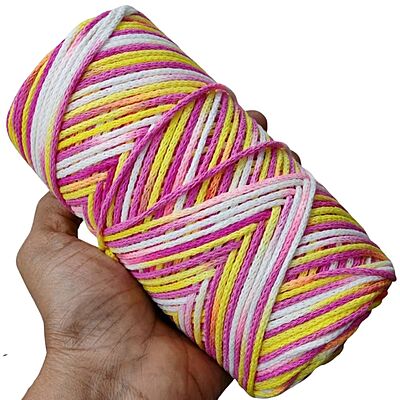 Bag thread 3mm Multi Pink Yellow 238