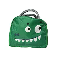 Cartoon Alligator Print Thermal Tiffin Carrier Bag with Handles