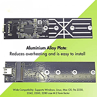 M.2 NVMe & M.2 SSD 2 in 1 Portable Enclosure with USB 3.1 Output Data Transfer rate upto 10 Gbps