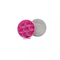 7 Section Multipurpose Plastic Round Masala Box with Spoon