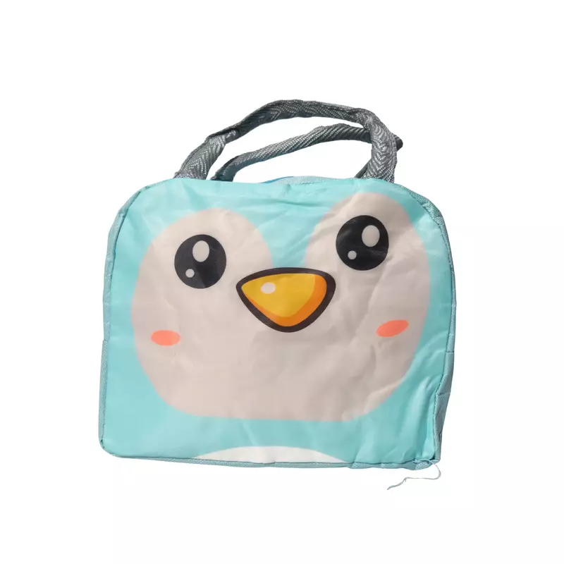 Cute Cartoon Penguin Face Insulated Lunch Bag