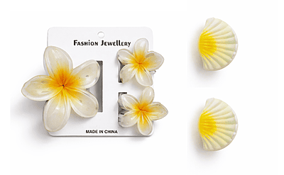 Flower Hair Clips Set | Floral Claw Clips for Women & Girls | Strong Grip & Stylish Look