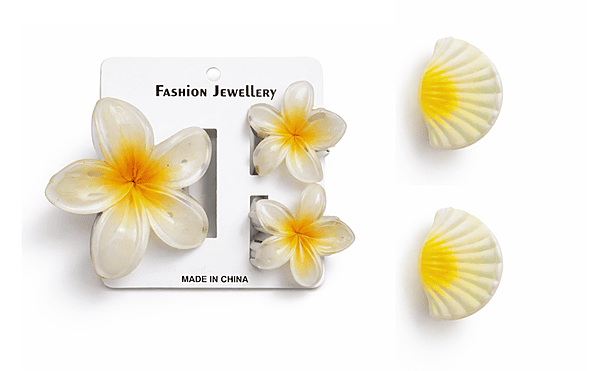 Flower Hair Clips Set | Floral Claw Clips for Women & Girls | Strong Grip & Stylish Look