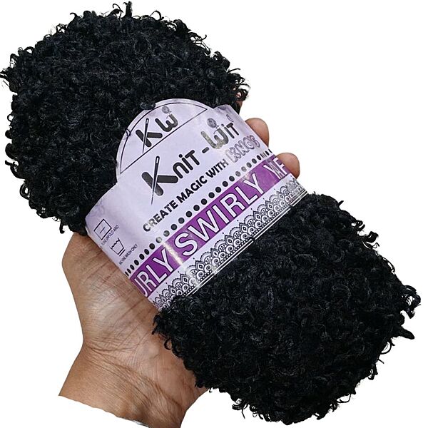 Curly Swirly Yarn 414 Black