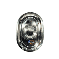 Stainless Steel Silver Touch Capsule Oval Tray