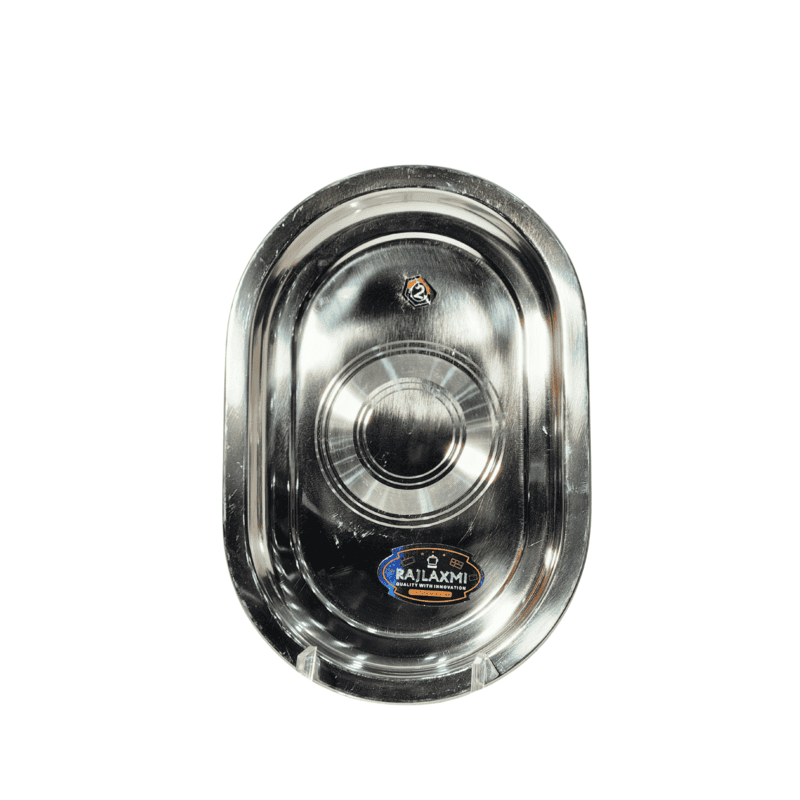 Stainless Steel Silver Touch Capsule Oval Tray