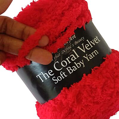 Coral Velvet Soft Baby Yarn 116 Red