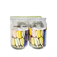 YERA PRIMA EVITA Smart Storage Glass Jar Set (Set of 2 Pcs) 700ml