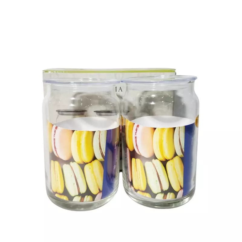 YERA PRIMA EVITA Smart Storage Glass Jar Set (Set of 2 Pcs) 700ml