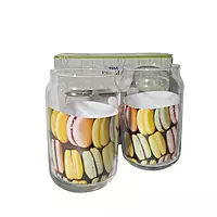YERA PRIMA EVITA Smart Storage Glass Jar Set (Set of 2 Pcs) 700ml