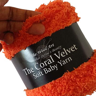 Coral Velvet Soft Baby Yarn 115 Orange