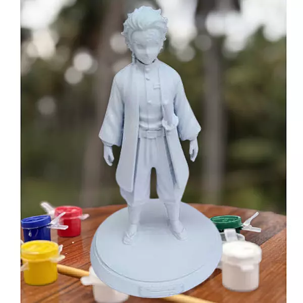 Anime Hero Painting Statue