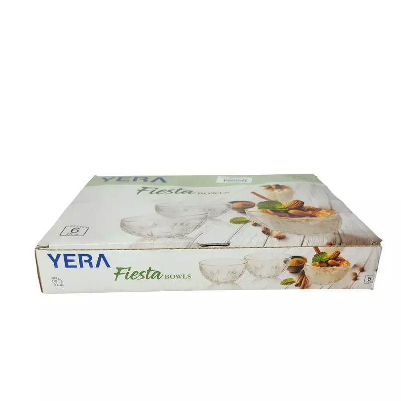 YERA Fiesta Glass Bowls - Set of 6 Pcs