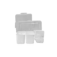 6 Grid Fridge Storage Container with Lock Lid