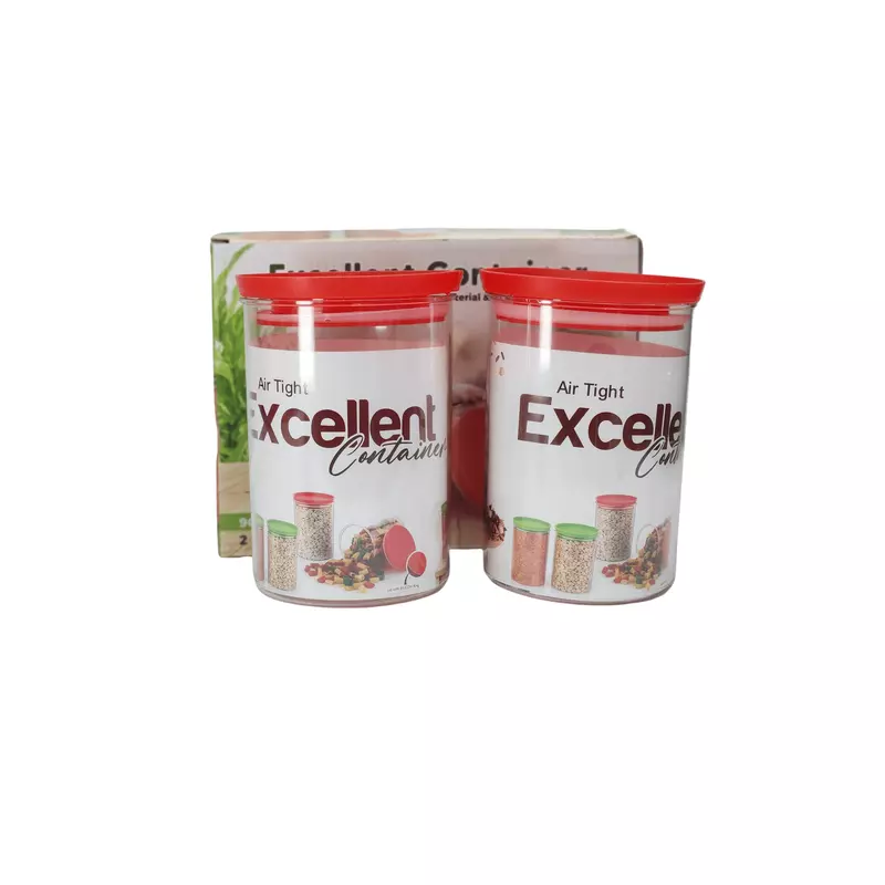 900 ML 2 Pcs Unbreakable Tranparent Container Set Dabba