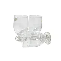 Set of 6 YERA PRIMA GALWAY ZEST Footed Glass Juice/Water
