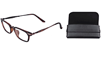 Soigné Unisex Large Rectangular Spectacle Frames.Multi Color - with Black Leather Pouch