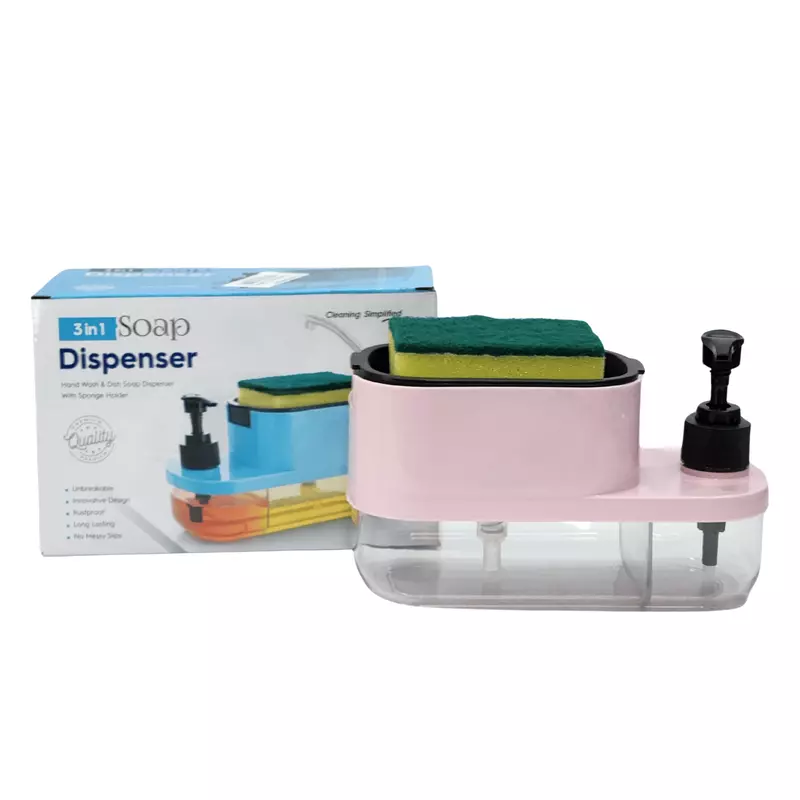 3 in 1 Hand Wash, Dish Wash & Sponge Holder