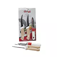 3 Pcs Premium Stainless Steel Knife And Peeler Set