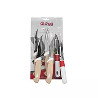 3 Pcs Premium Stainless Steel Knife And Peeler Set