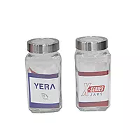 1000ml Yera Transparent Jar Barni Storage Container with Silver Lid