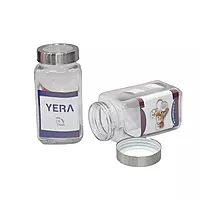 1000ml Yera Transparent Jar Barni Storage Container with Silver Lid