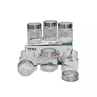 240ml Round Glass Jar with Steel Cap Set of 6