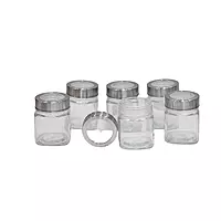 240ml Round Glass Jar with Steel Cap Set of 6