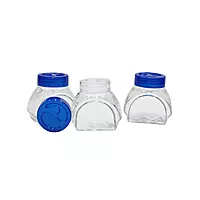 215ml Set of 3 Airtight Glass Jar with Blue Lid