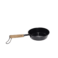 Mini Iron Frying Pan with Wooden Handle