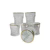 YAMASIN JAPAN Design Gold Edition Glass Tumblers (Set of 6)