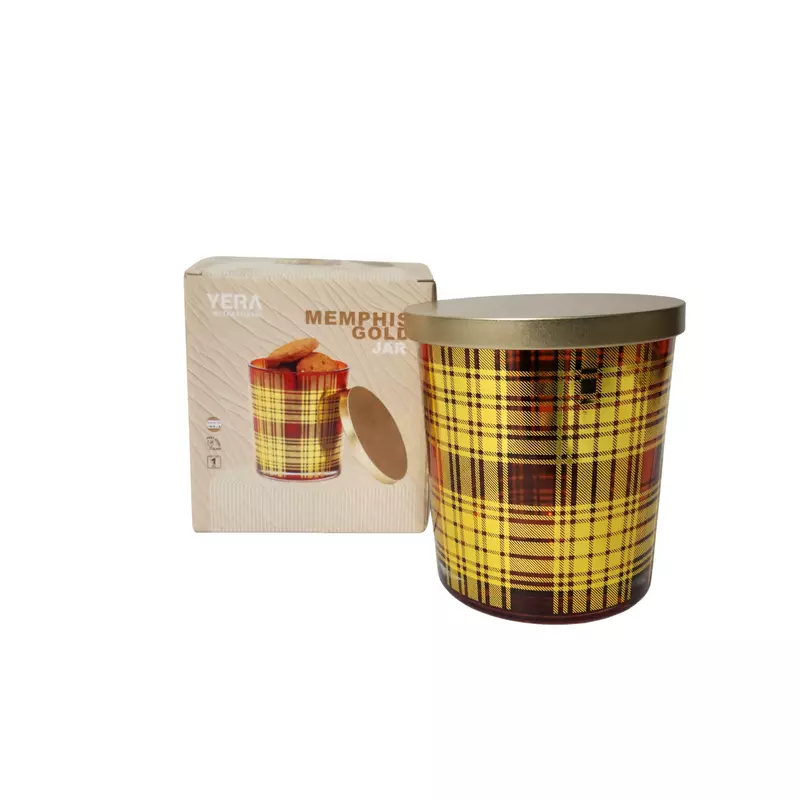 ERA MEMPHIS GOLD Jar for Cookies, Dry Fruits,