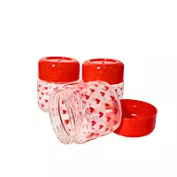 Cute Heart Design  Containers for Spices, Crafts, or Favors 3pc