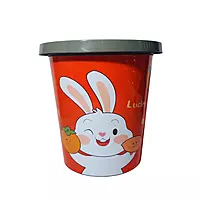 Cute Cartoon Rabbit Design Plastic Waste Bin / Storage Bucket