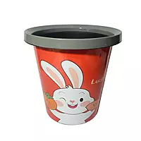 Cute Cartoon Rabbit Design Plastic Waste Bin / Storage Bucket