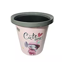 Kids' Decorative Elephant Character Round Storage Container/Dustbin