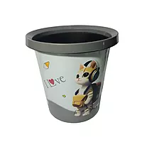 "Children's Storage Container with Cute Kitty Print