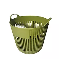 Round Clothes Basket with Vertical Slits