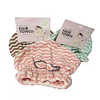 Hair Drying Cap with Button Loop Closure