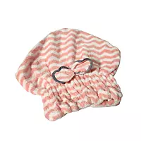 Hair Drying Cap with Button Loop Closure