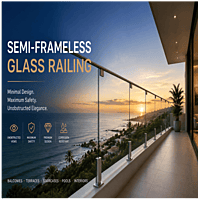 Semi-Frameless Glass Railing