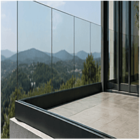 U Channel Glass Railing