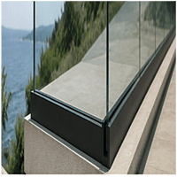 U Channel Glass Railing