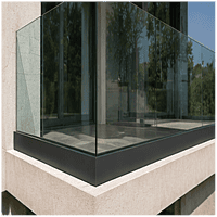 U Channel Glass Railing