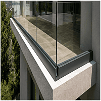 U Channel Glass Railing