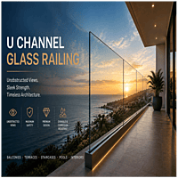 U Channel Glass Railing