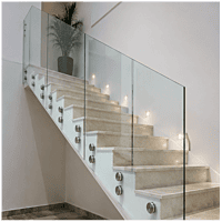 Button Fixed Glass Railing